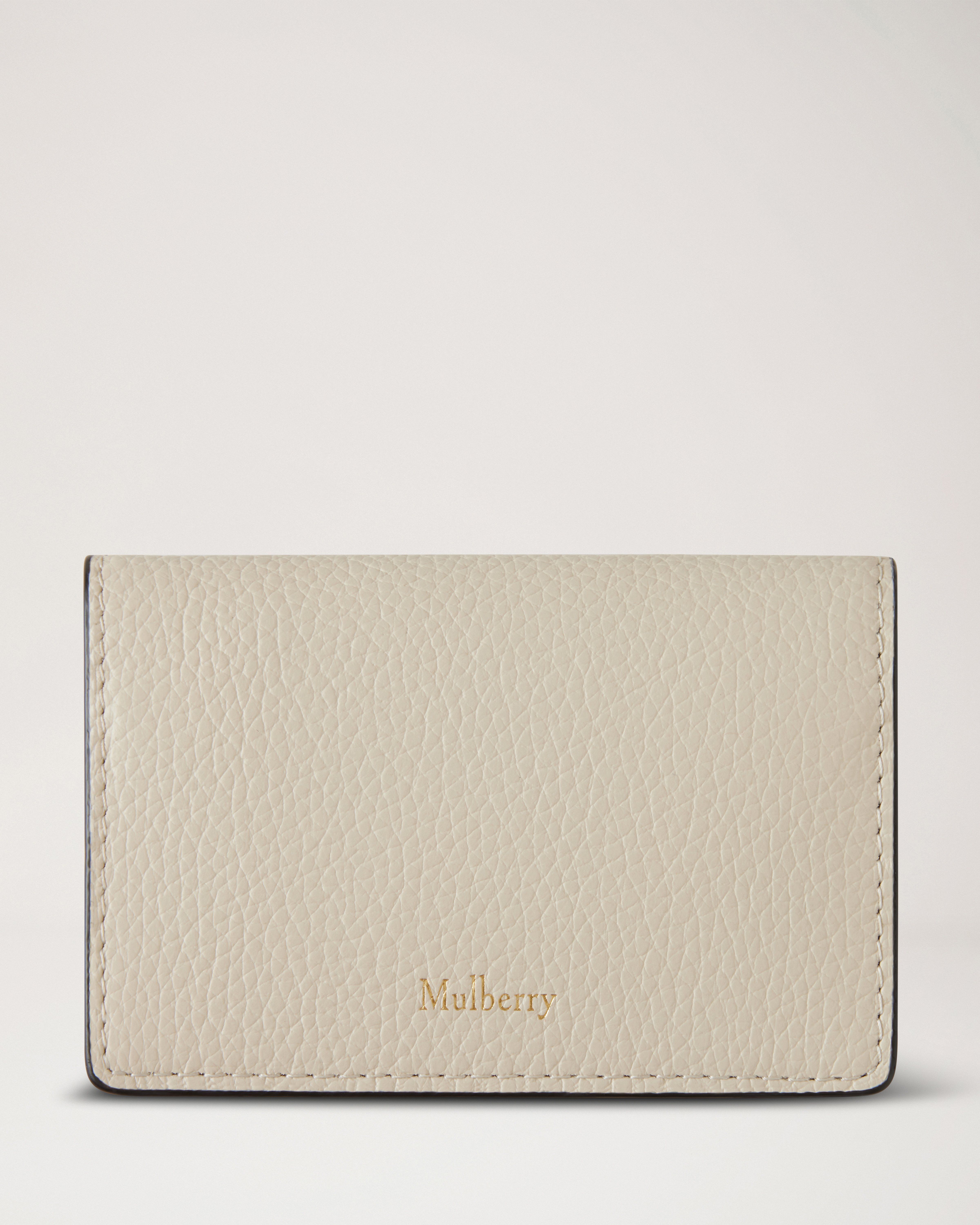 Mulberry | Continental Card Case | Chalk Small Classic Grain