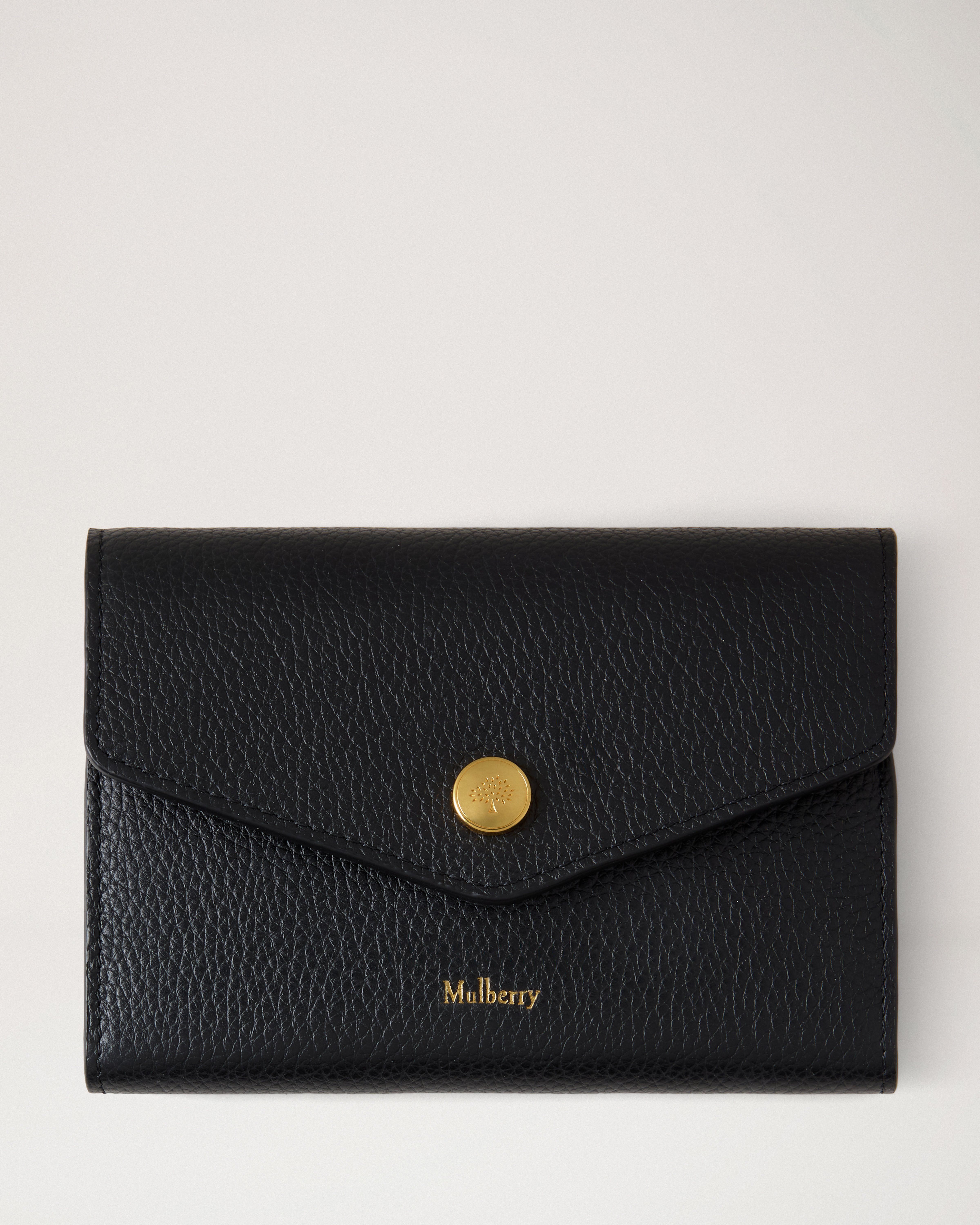 Mulberry | プレススタッズ ウォレット | ブラック スモール
