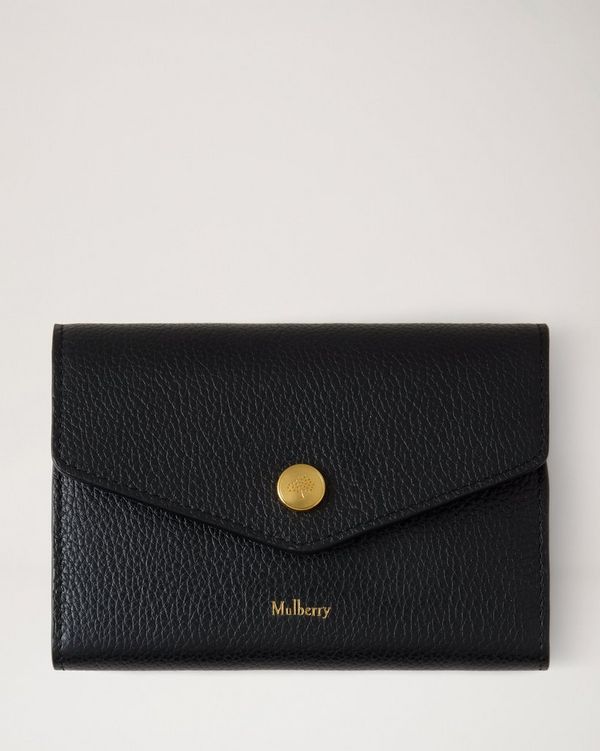 Mulberry | プレススタッズ ウォレット | ブラック スモール