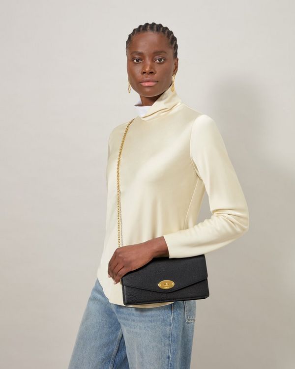 Mulberry | Darley Clutch | Black Small Classic Grain | Women