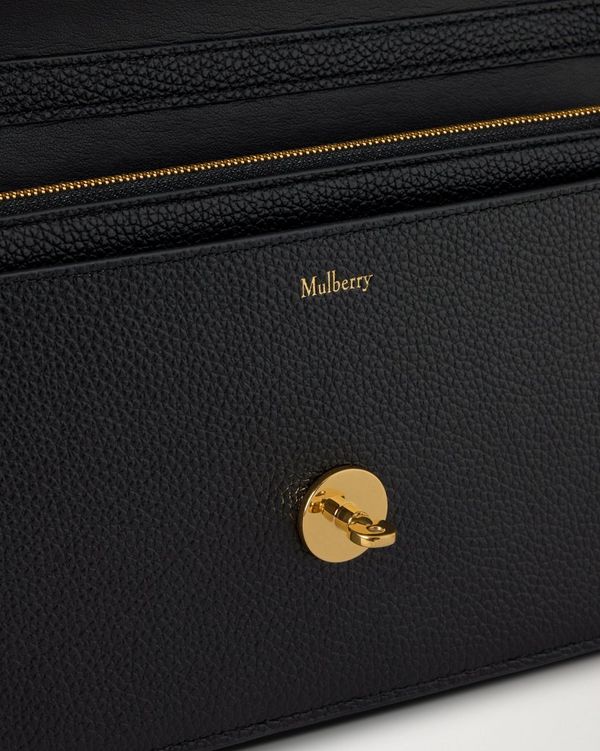 Mulberry | Darley Clutch | Black Small Classic Grain | Women
