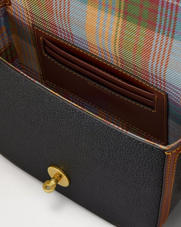 Mulberry | Small Darley Satchel | Black & Cognac Bio-Based Scotchgrain