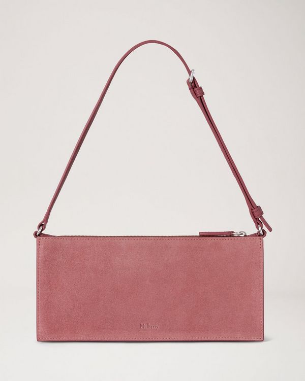 Mulberry | Mini Roxanne Shoulder Bag | Pink Scrumpy Suede | Roxanne