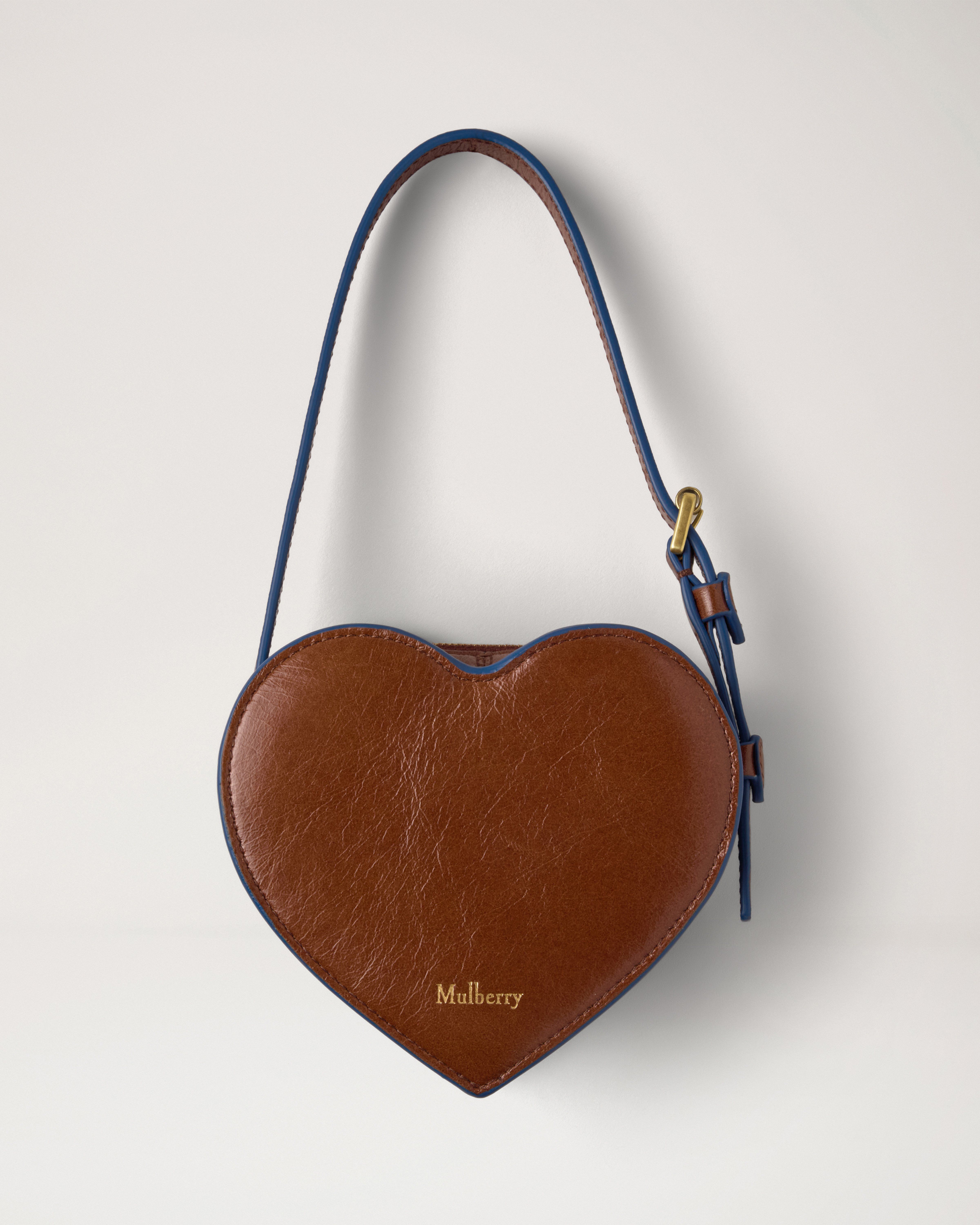 Mulberry ボストンバッグ ハンドバッグ ハート デニム地 紺 Mulberry ボストンバッグ ハンドバッグ ハート デニム地 紺 - メルカリ
