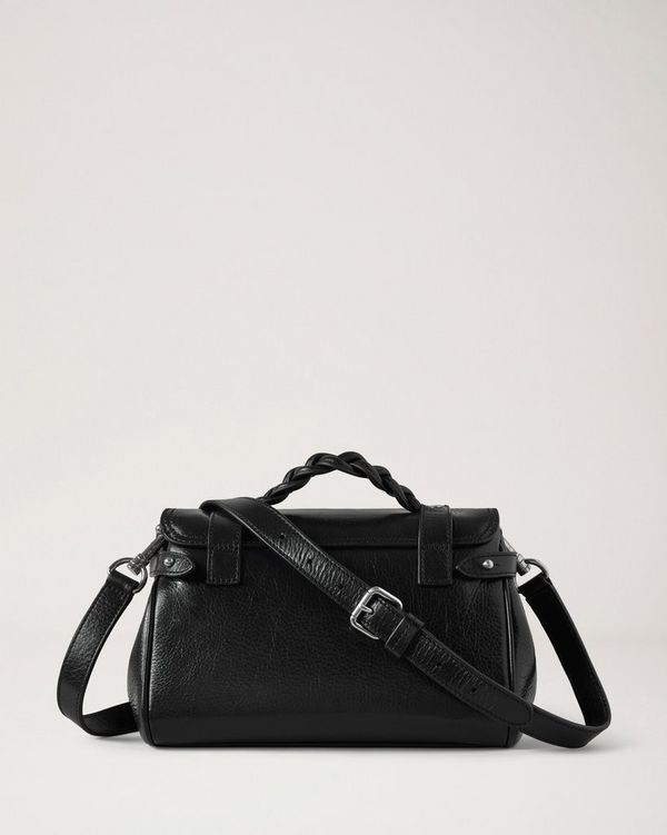 Mulberry | ミニ アレクサ | ブラック ハイシャインレザー | トップ