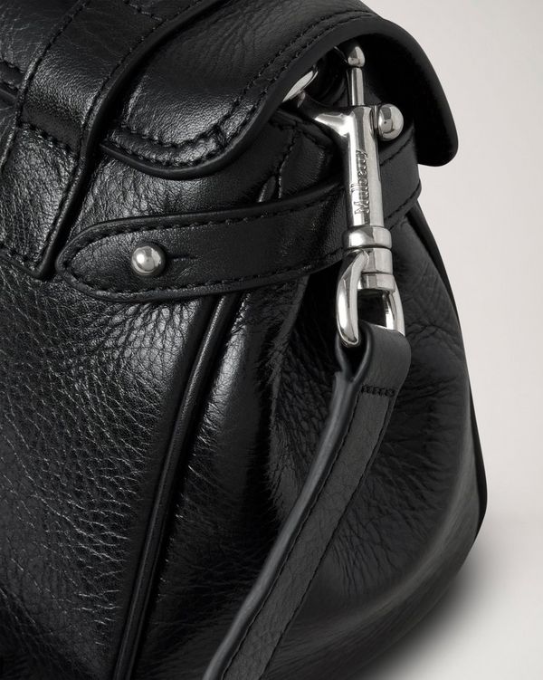 Mulberry | ミニ アレクサ | ブラック ハイシャインレザー | トップ