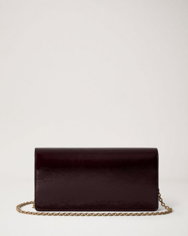 Mulberry | Darley Clutch | Deep Aubergine Patent | Women
