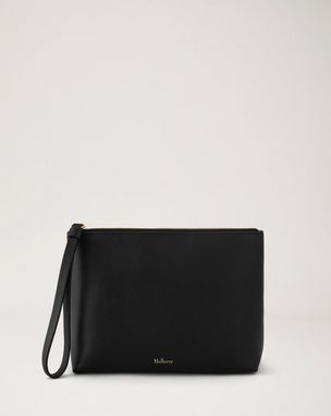 Mulberry | Small Cosmetic Pouch | Black & Cognac Bio Based Scotchgrain