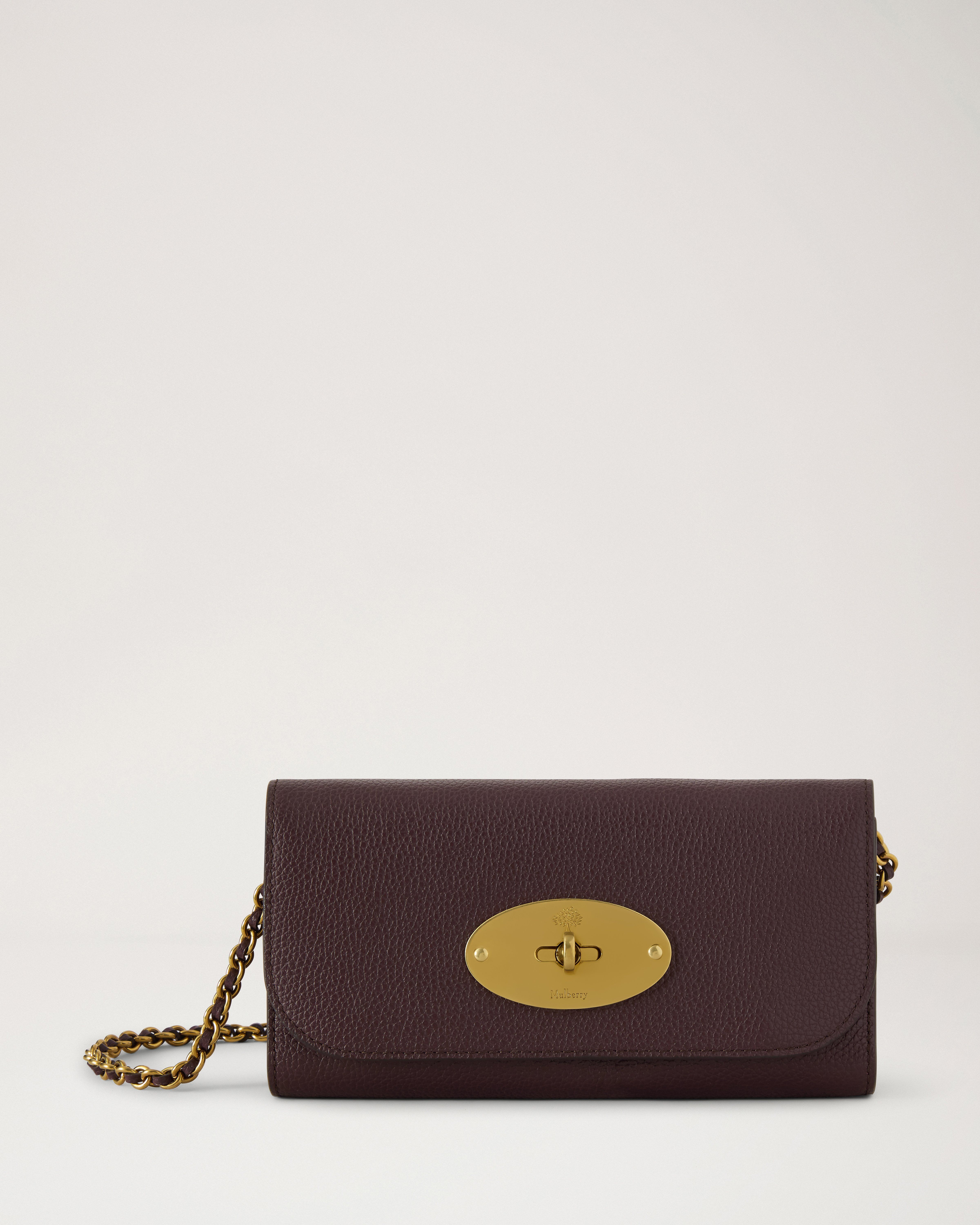 Mulberry | Lily Chain Wallet | Oxblood Small Classic Grain | Lily