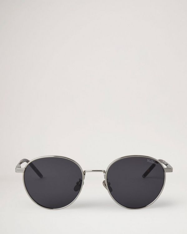 Black and silver round sunglasses online