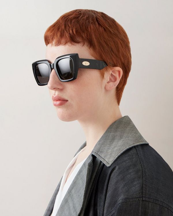 Softie Sunglasses | Black Bio-Acetate | Women | Mulberry
