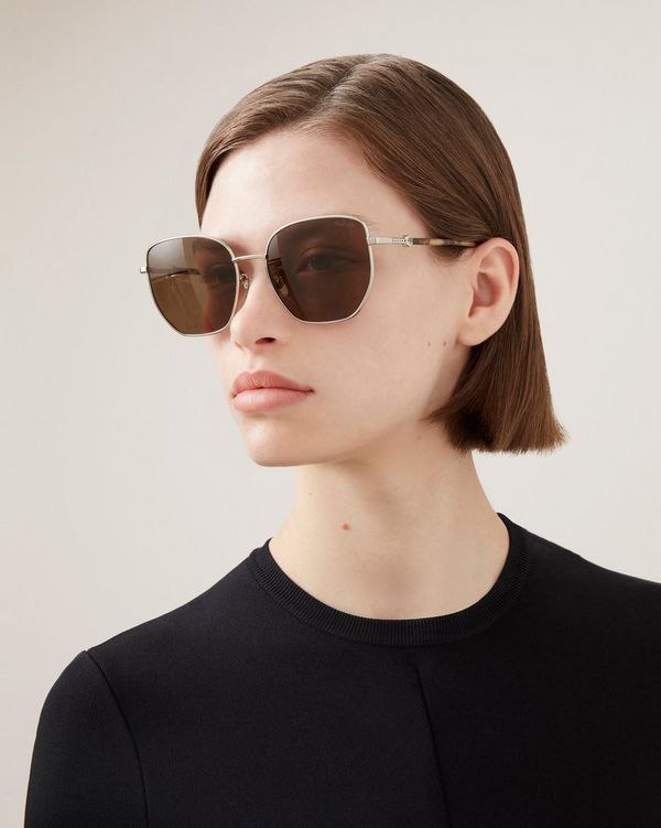 Rosie Sunglasses | Gold & Brown Metal and Bio Nylon Lenses | Women ...
