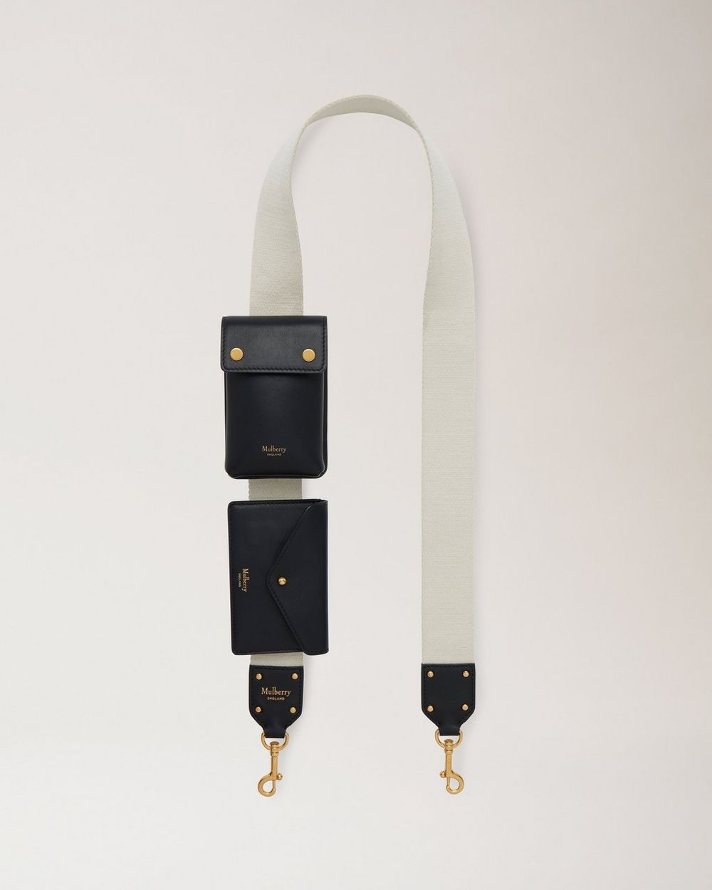 Strap Black Webbing & Calf | Bag Accessories Mulberry