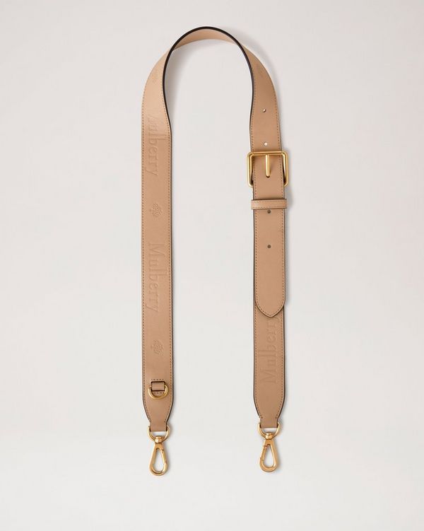 Debossed Logo Leather Strap Maple Micro Classic Grain Women