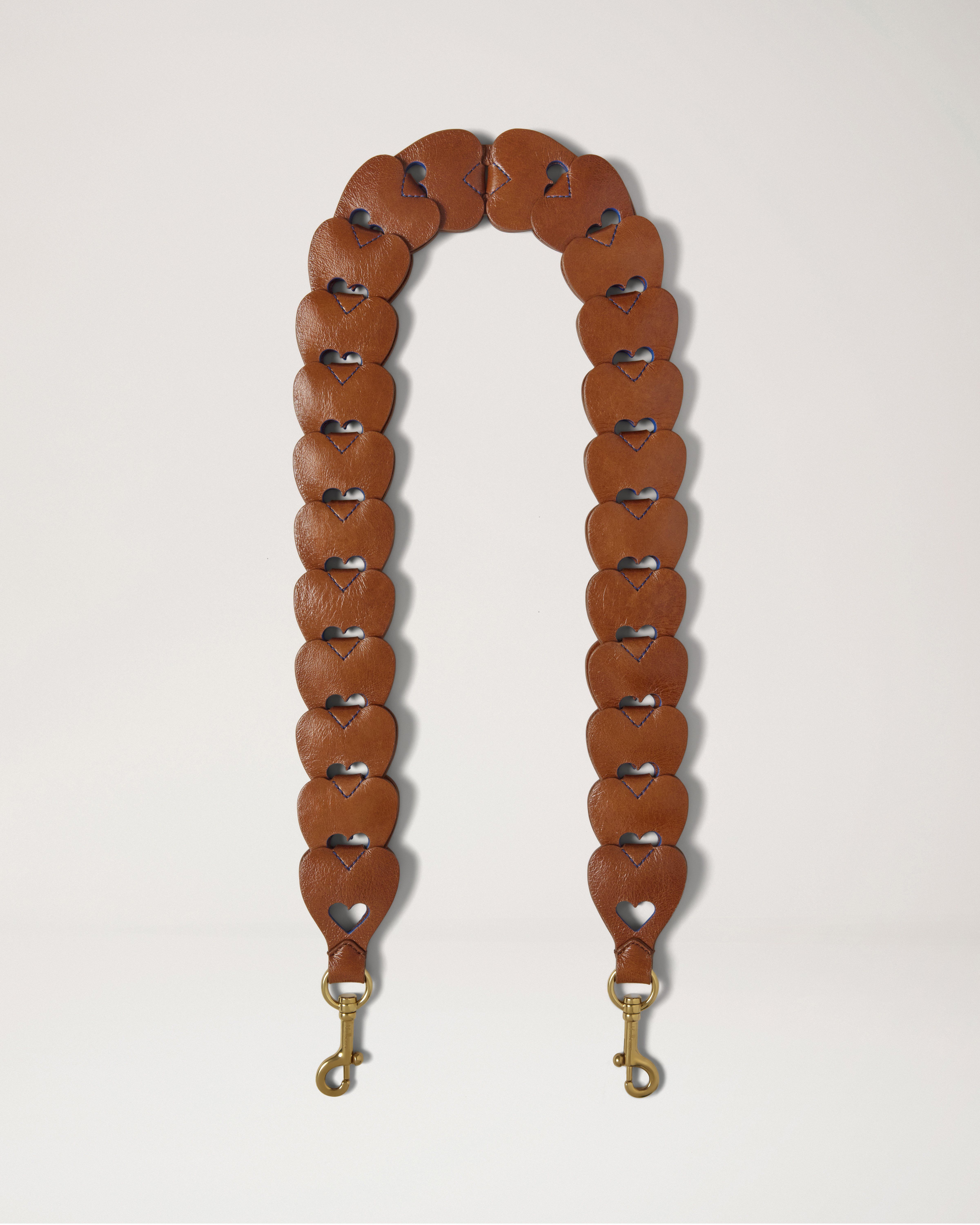 Heart Woven Leather Strap