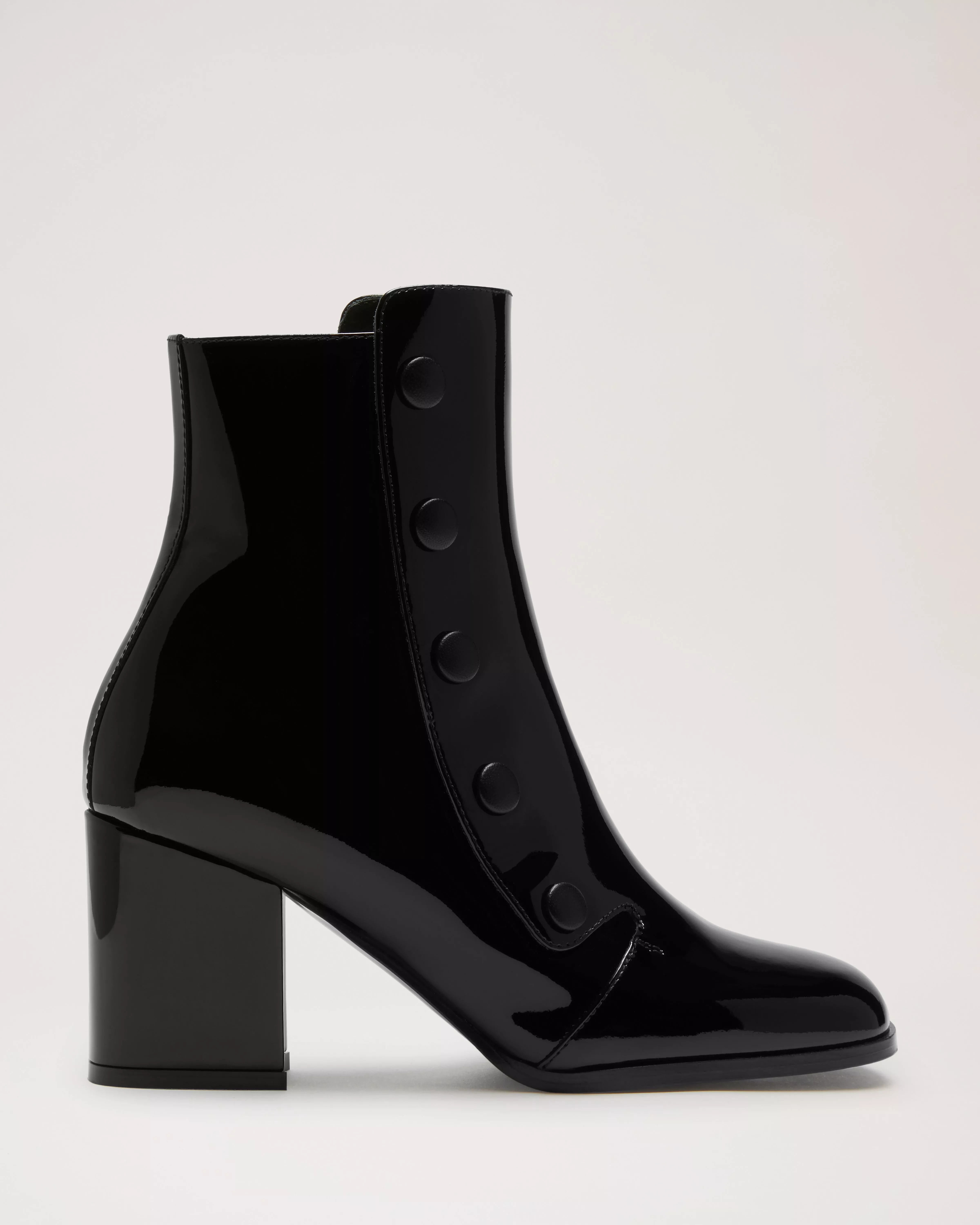 black patent bootie