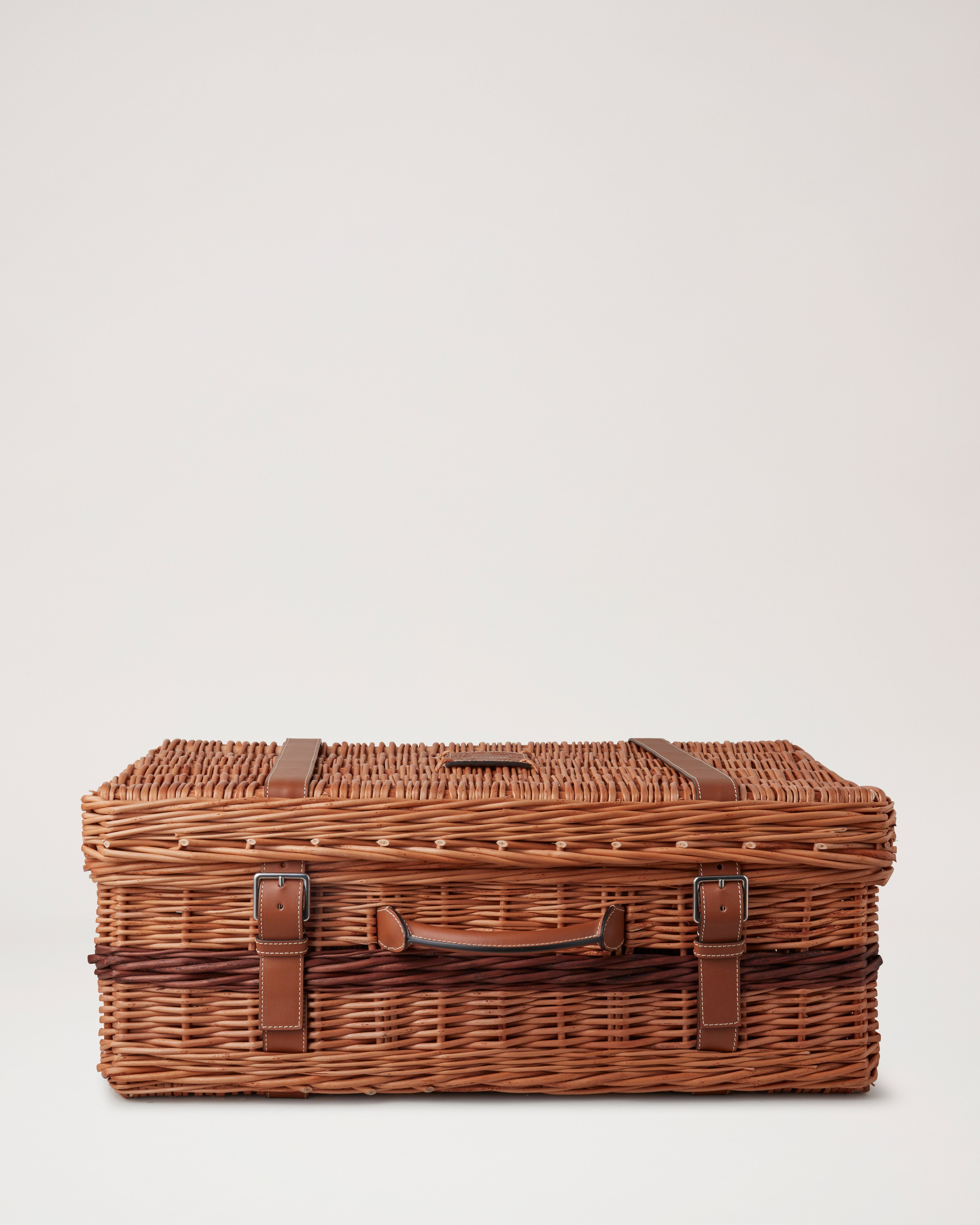 Leather Trimmed Picnic Basket