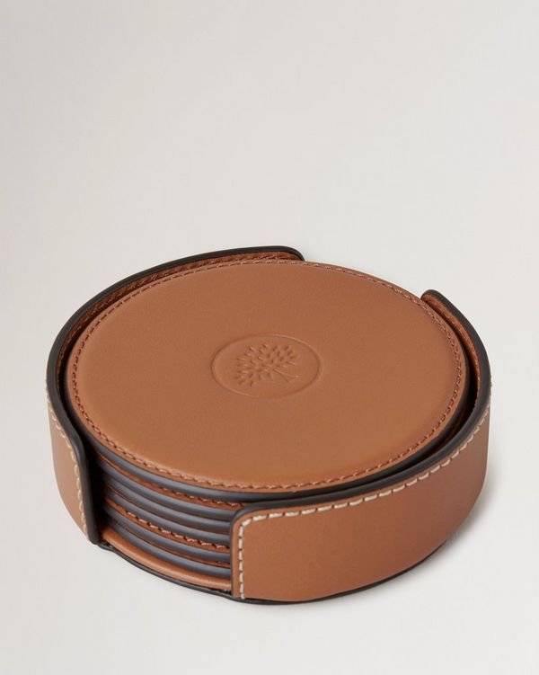 Leather coaster clearance set