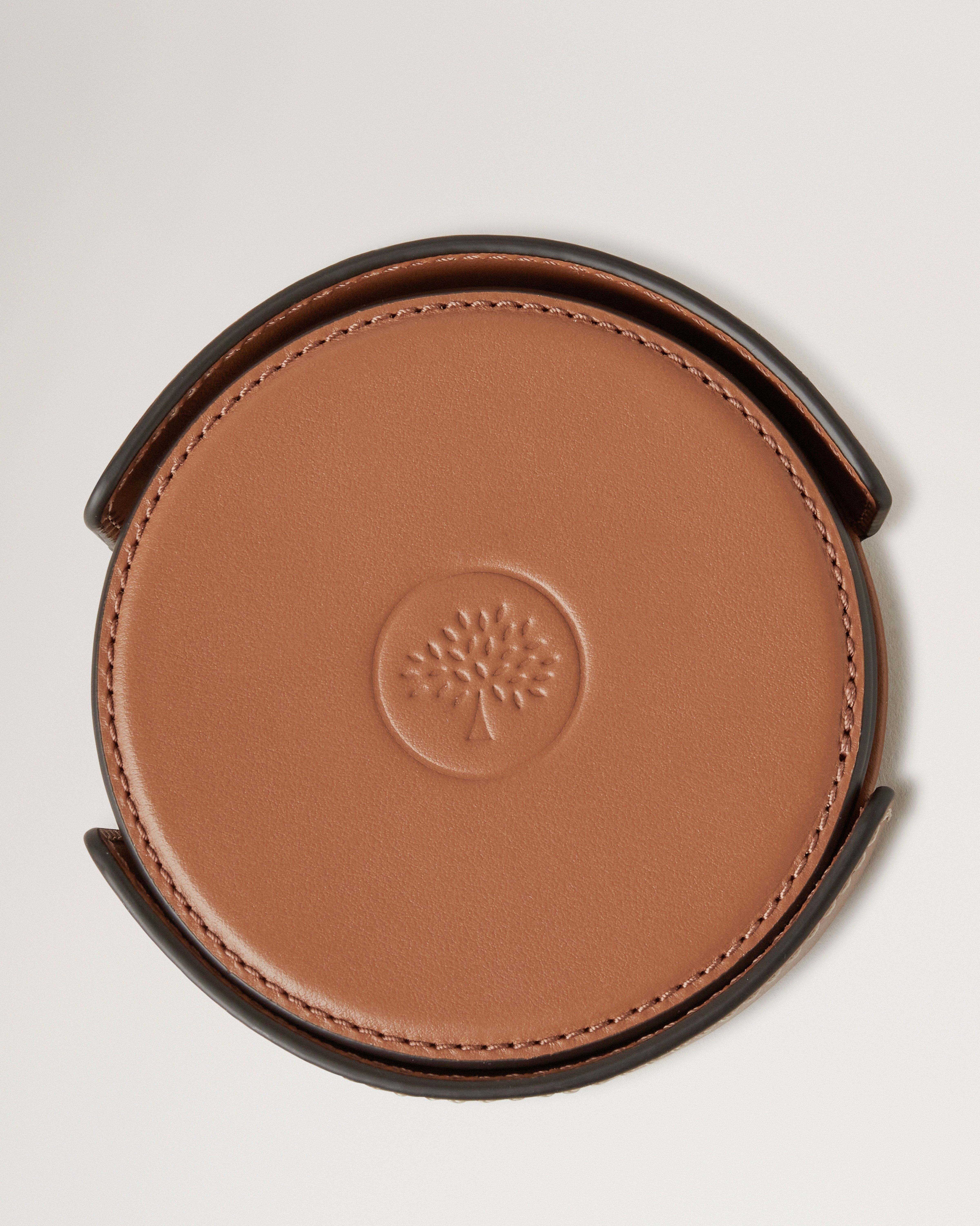 ヴィンテージ ハラコ リアルレザー コースター アクセサリー置き　キャンプ Mulberry | レザーコースターセット | ヴィンテージオーク カーフ