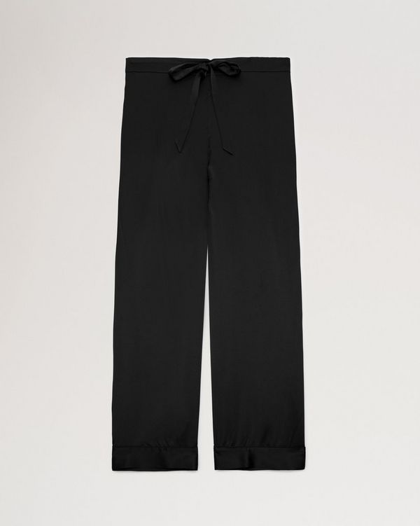 London Pyjama Bottom Jet Black Silk