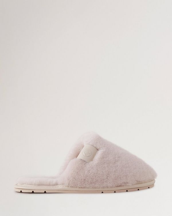 Shearling open best sale toe slippers