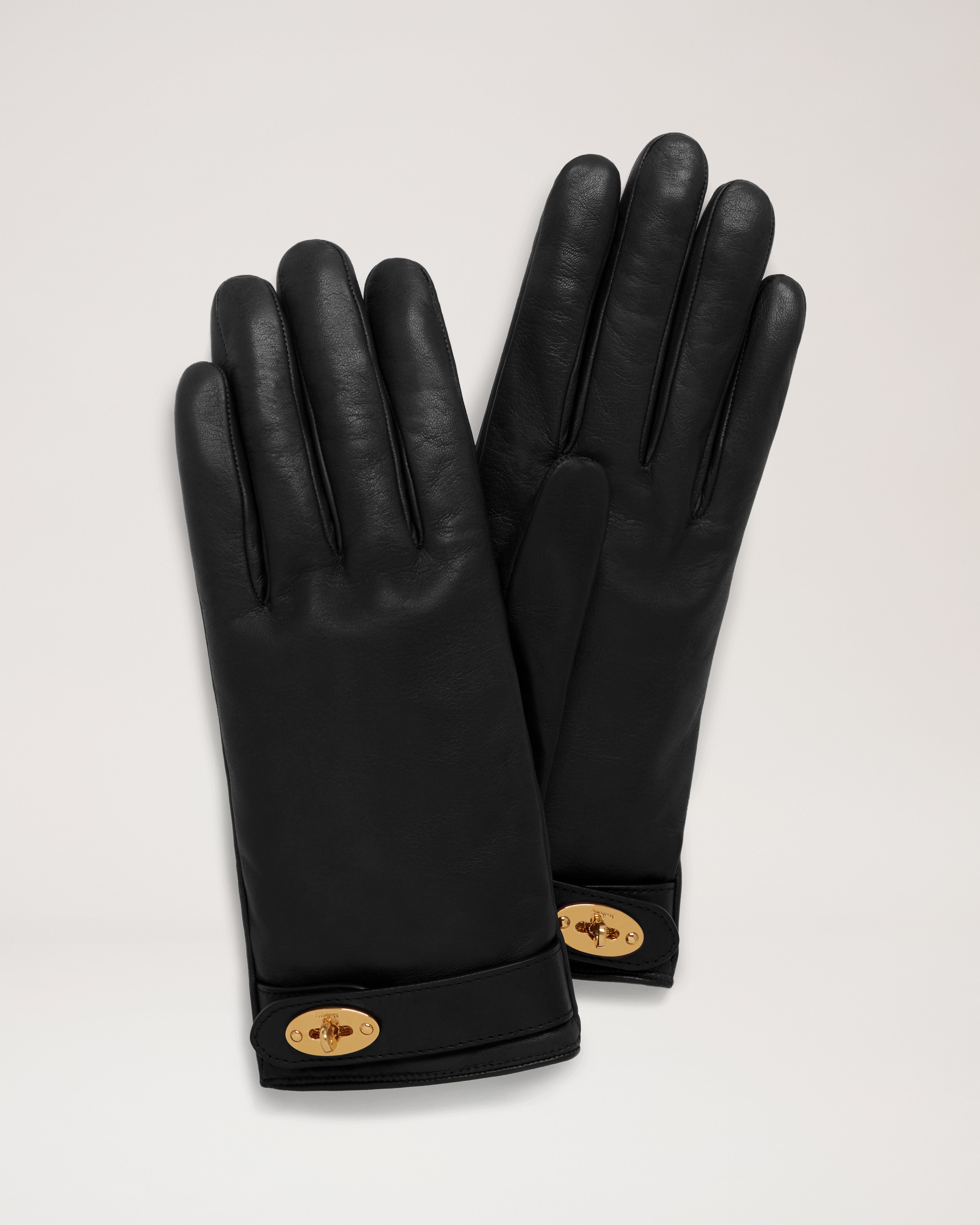 Darley Gloves Black Smooth Nappa Scarves Hats Mulberry