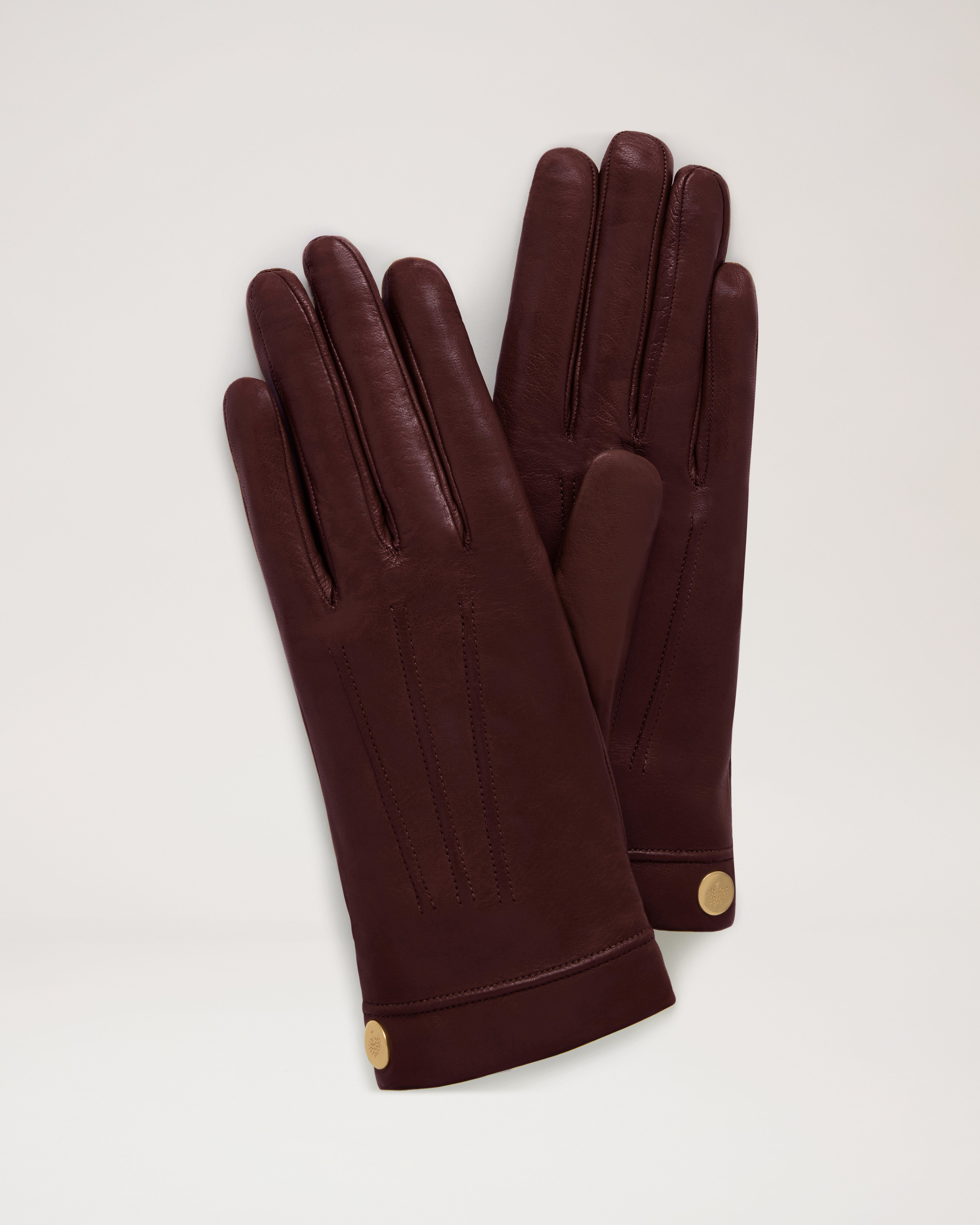 Women's burgundy outlet leather gloves