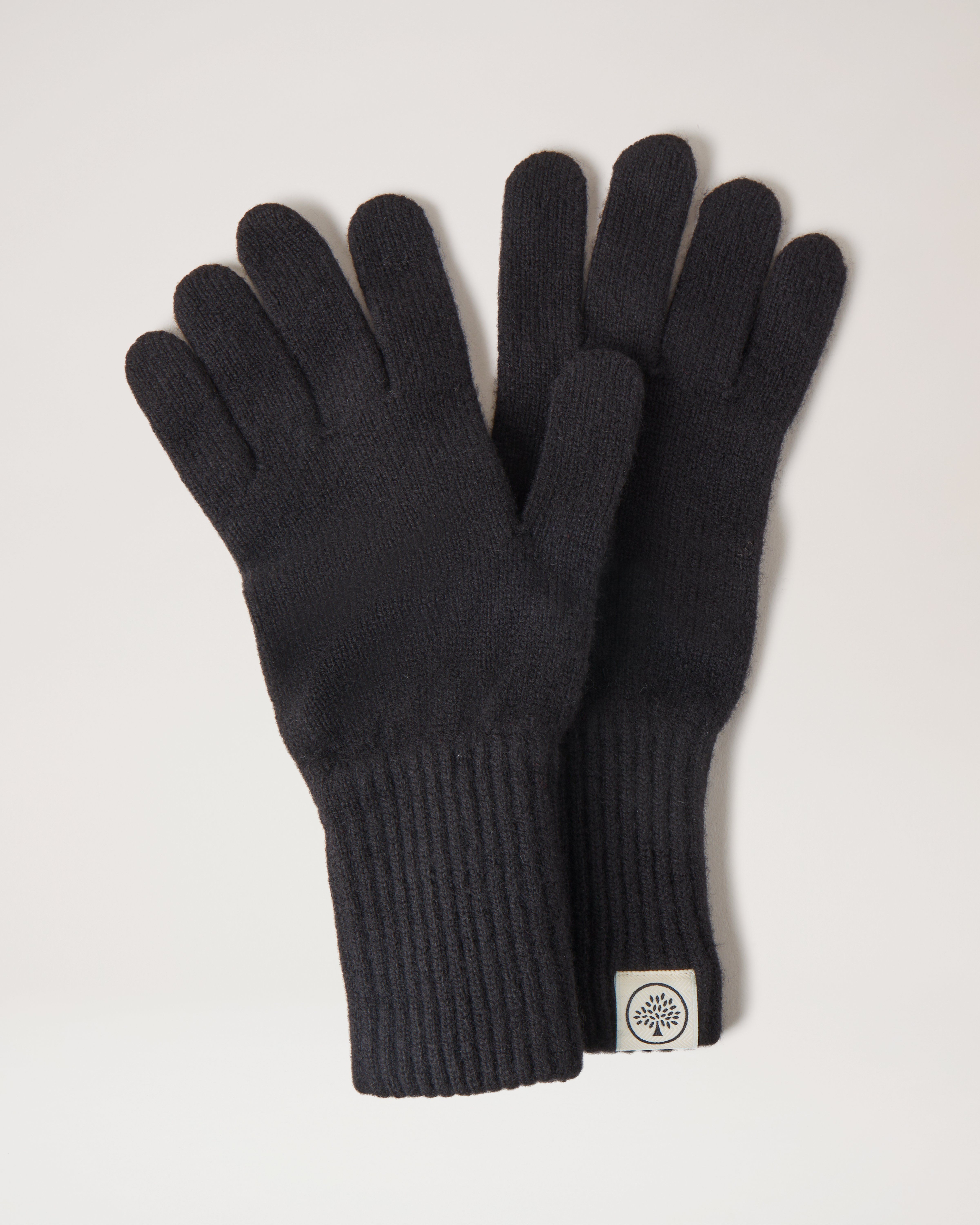 GLOVES IN BLACK MIX WHITE WOOL 463806