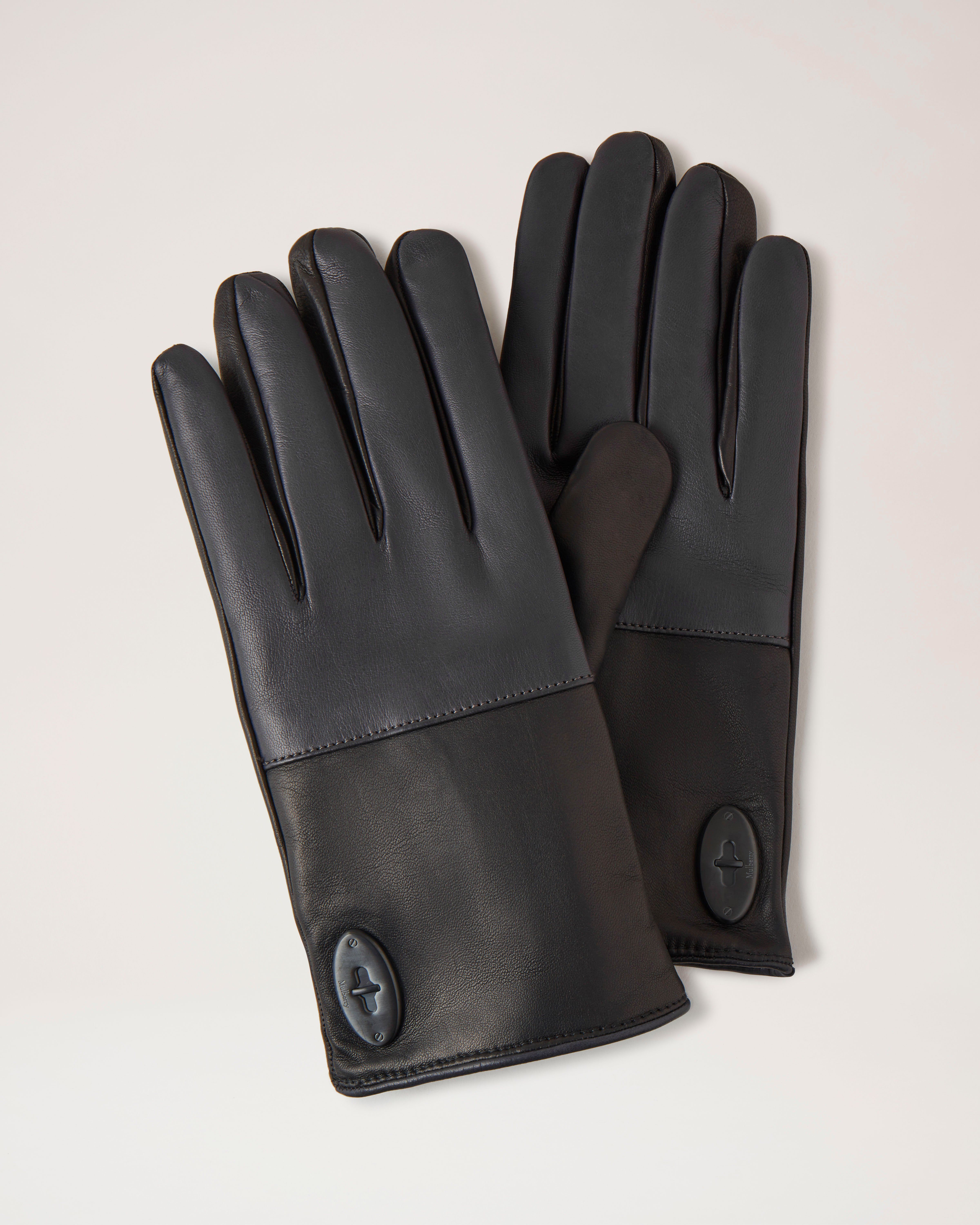 Mens touch store screen leather gloves