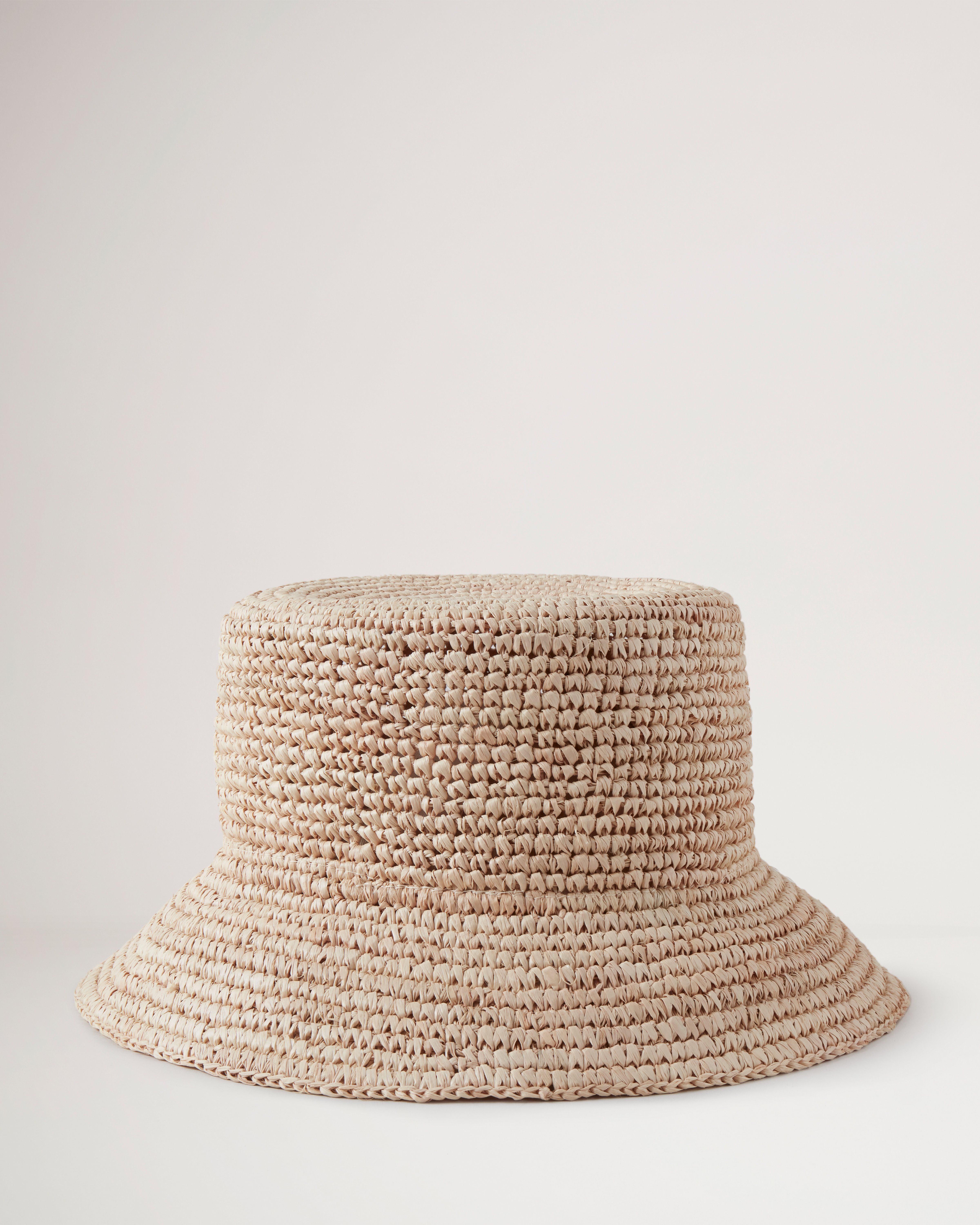 Mulberry Stripe Summer Bucket Hat - Maple-Pale Grey - Size M-L