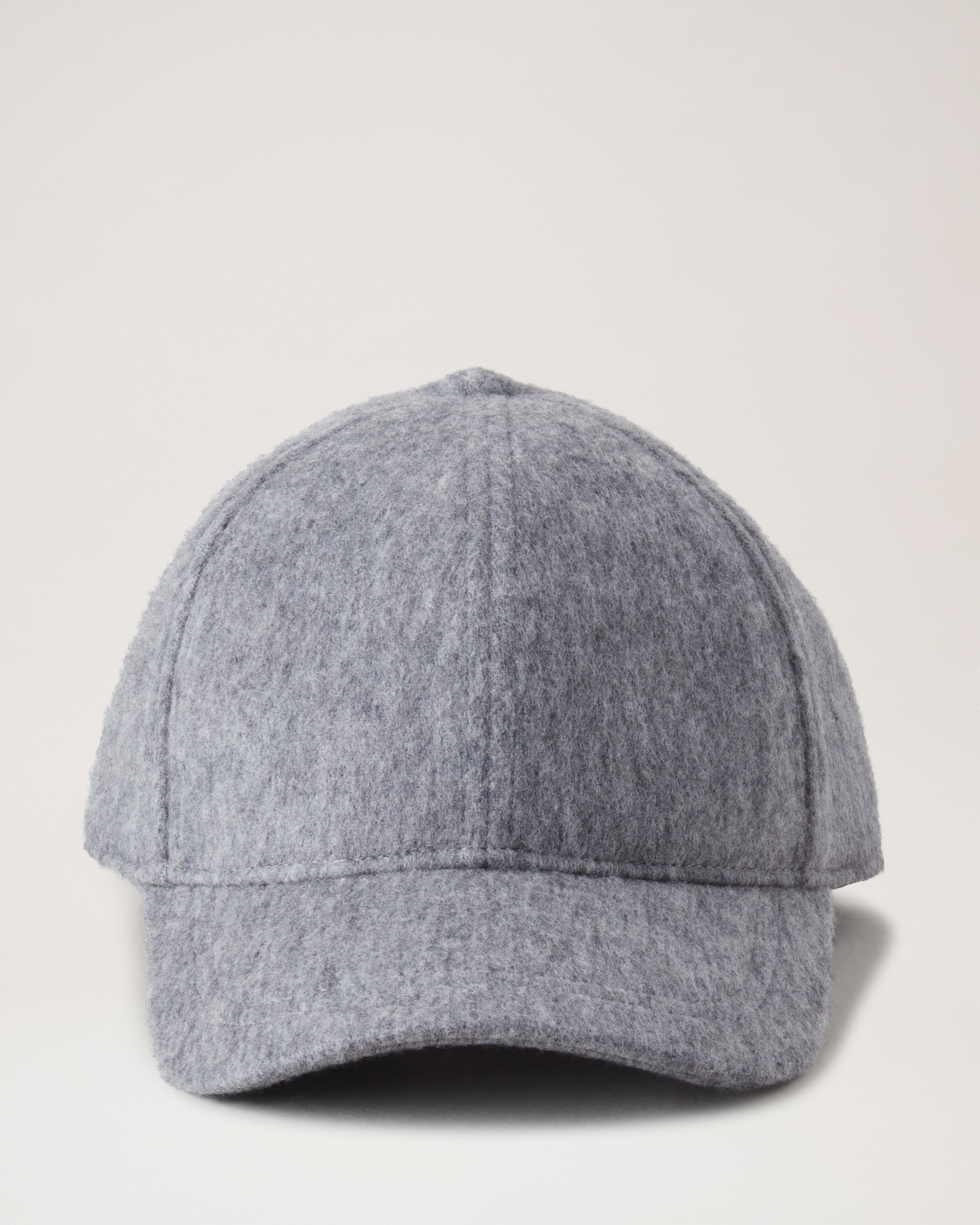 Grey wool baseball store hat