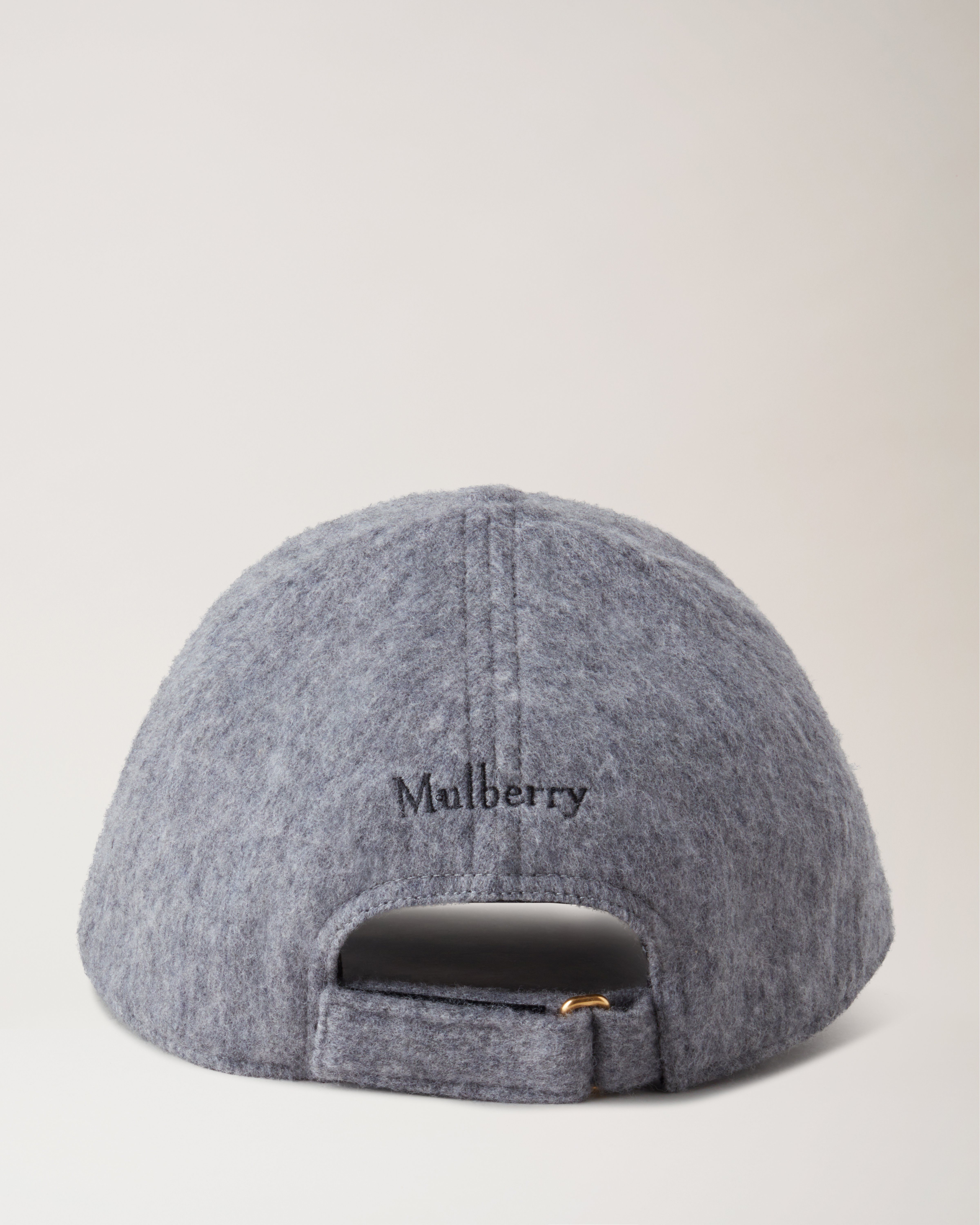 Wool Baseball Cap | Charcoal & Black Lambswool | Women | Mulberry