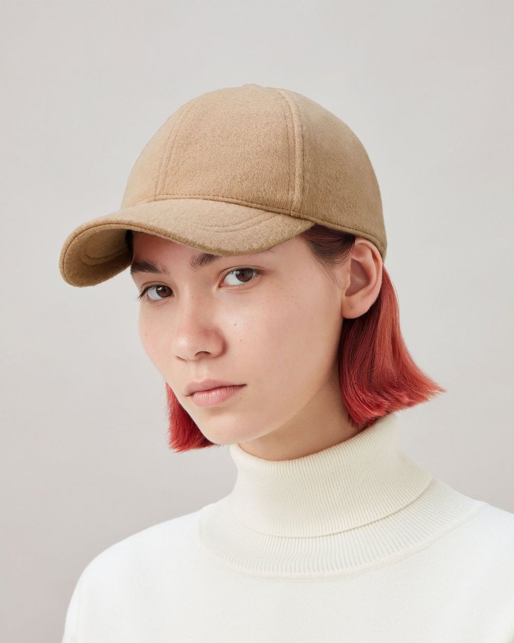 Wool Baseball Cap Maple & Teak Lambswool Women Mulberry