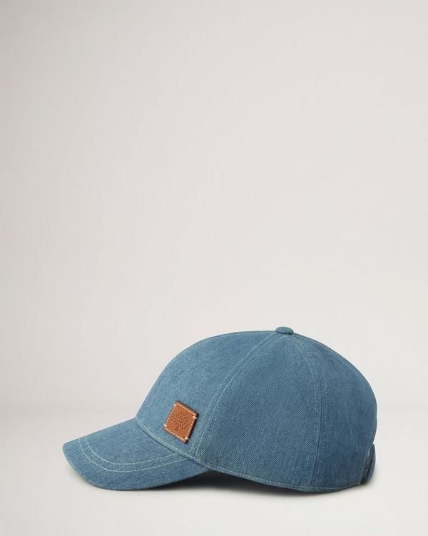 Monogram Trucker style Baseball Hat - Denim Blue