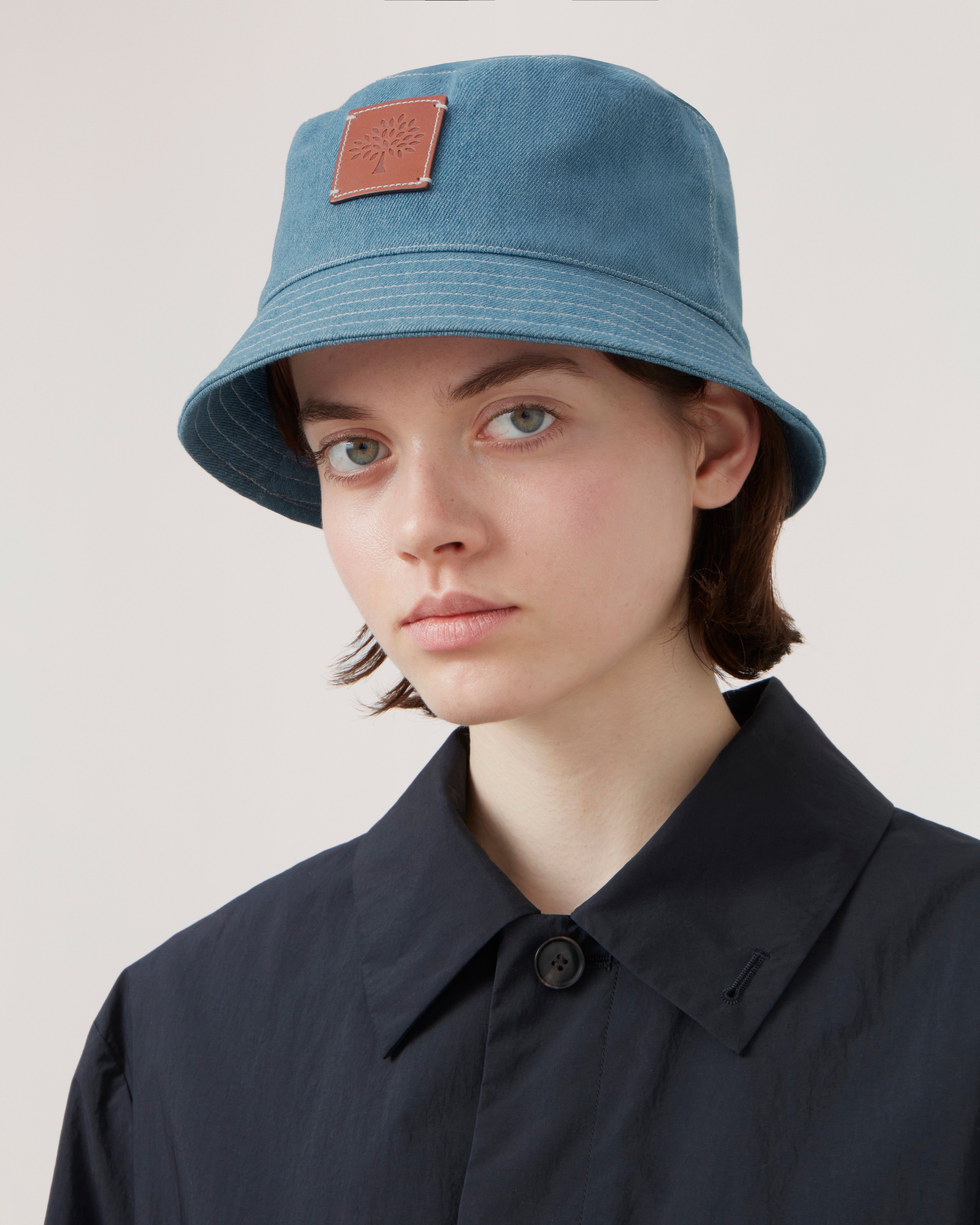 Blue shop bucket hat