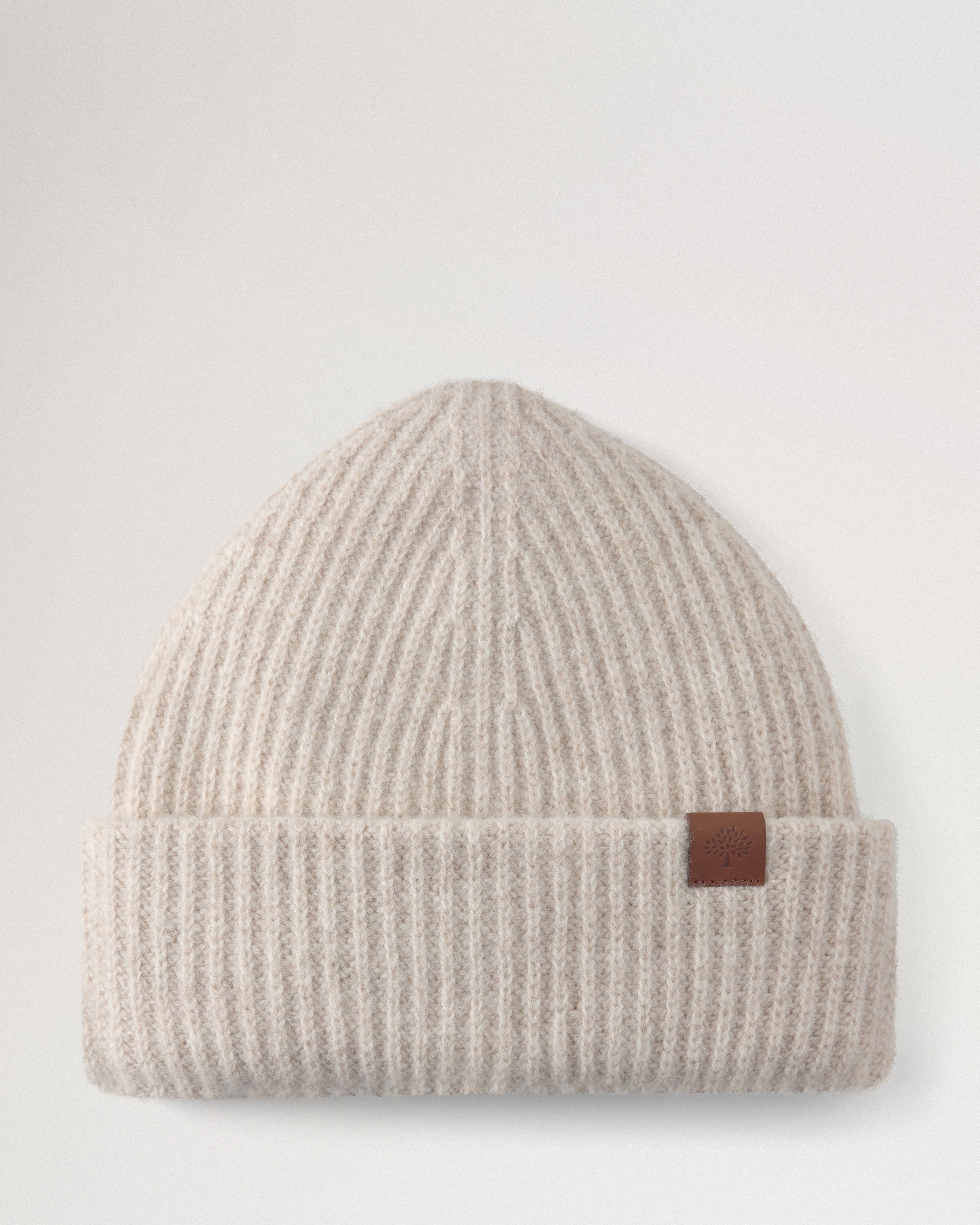 Mulberry | Chunky Ribbed Beanie | Oat Lambswool | Men