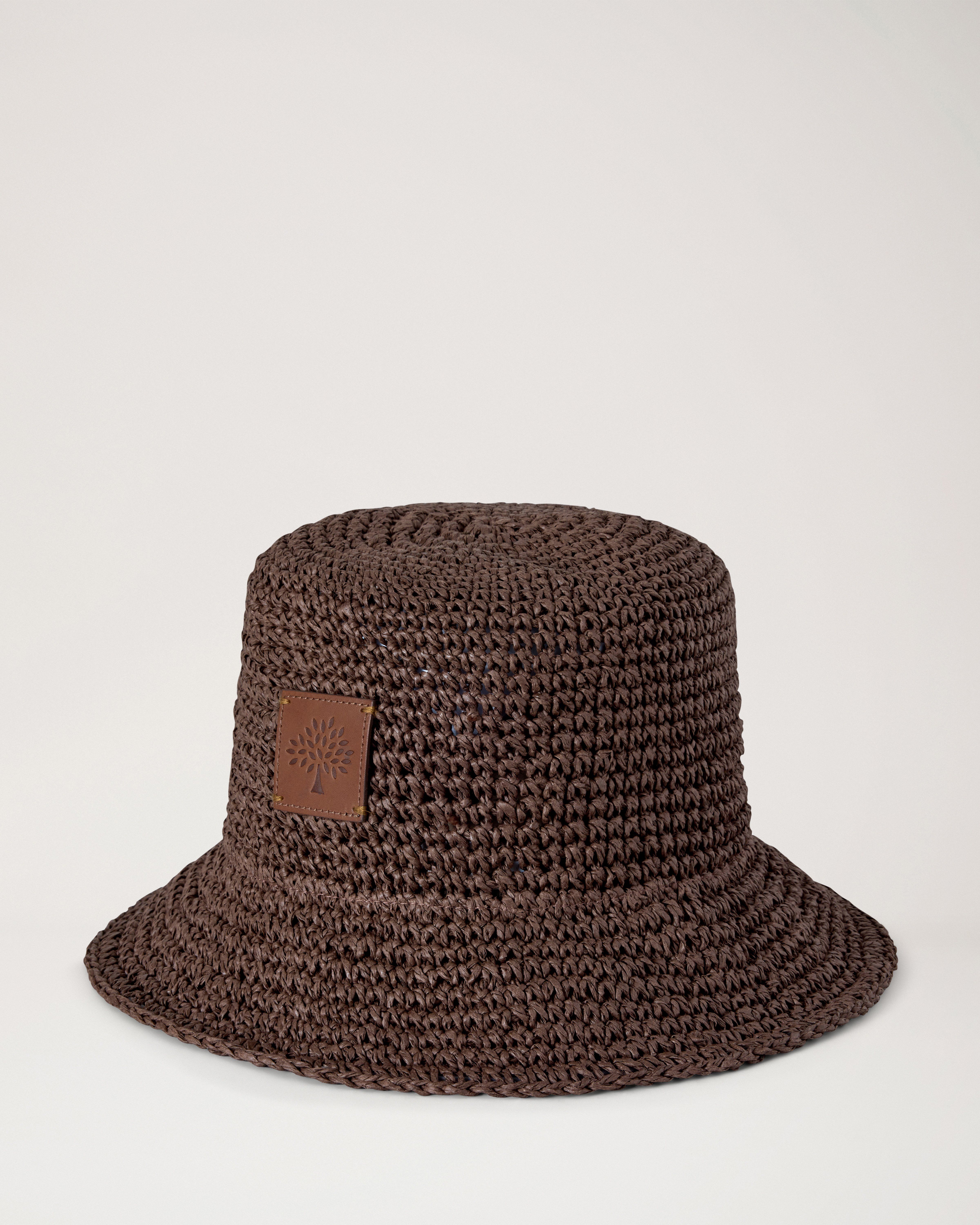 Mulberry | Raffia Mulberry Tree Bucket Hat | Ebony 100% Paper Raffia
