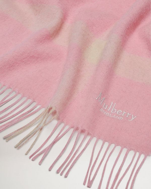 Mulberry large best sale check scarf