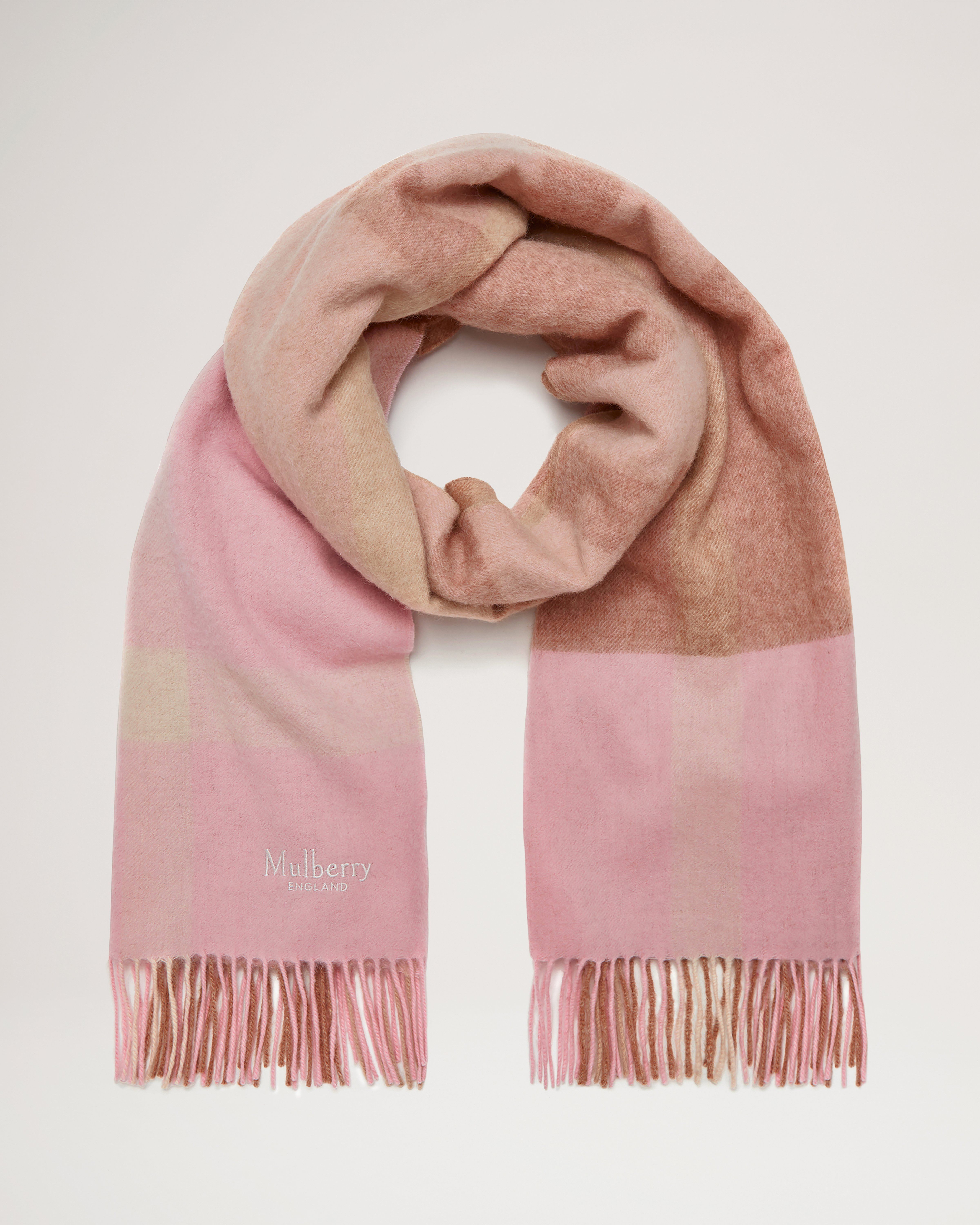 Light Pink Marl, Womens Essential Lambswool Scarf