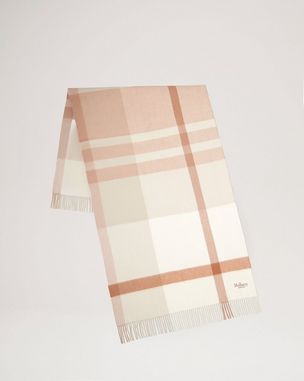 Burberry The Classic Check Cashmere Scarf Alabaster in Wool - US