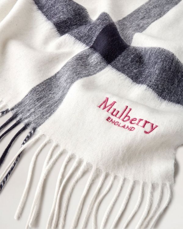 Mulberry large 2024 check scarf