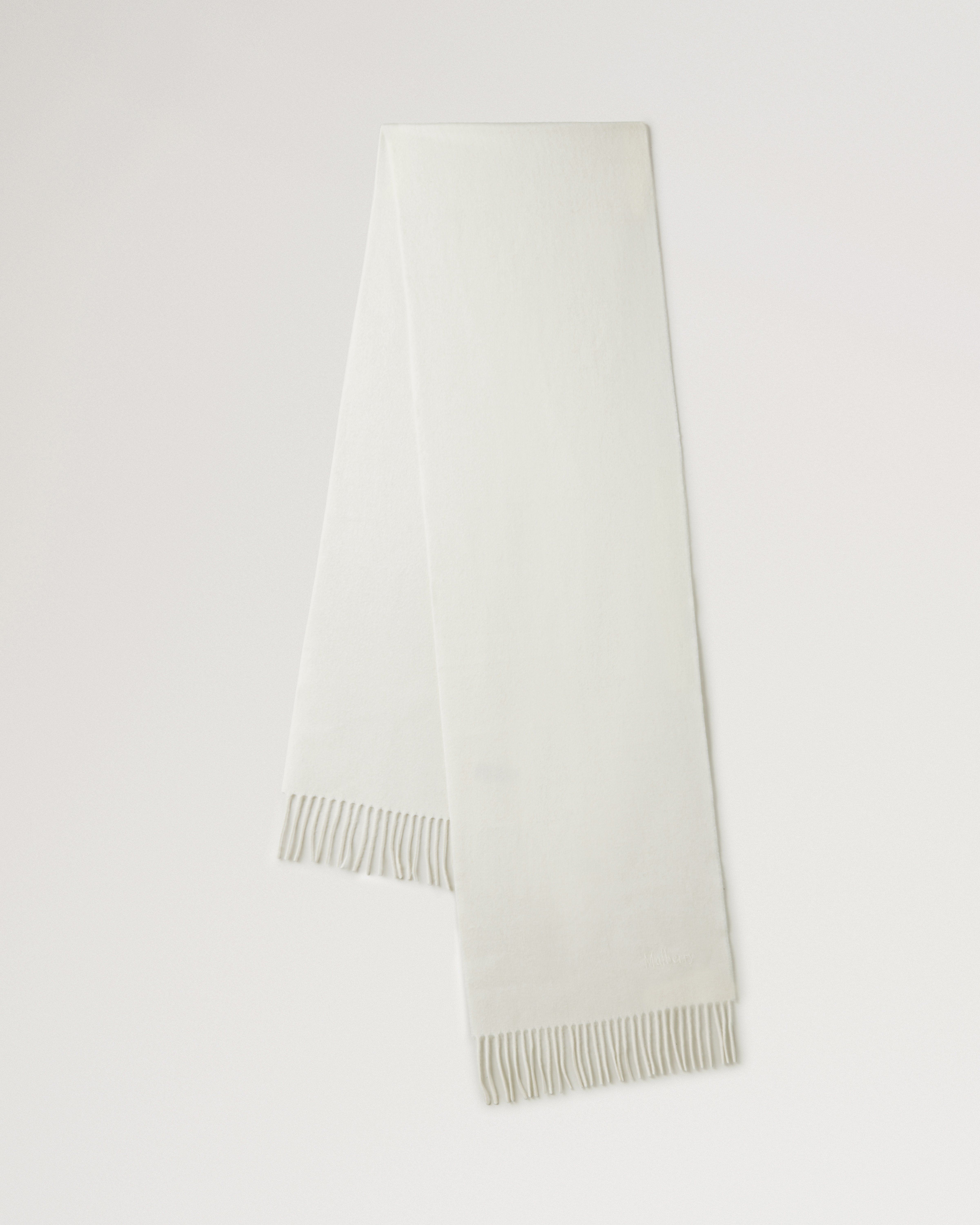 Schmaler einfarbiger Schal aus Merinowolle