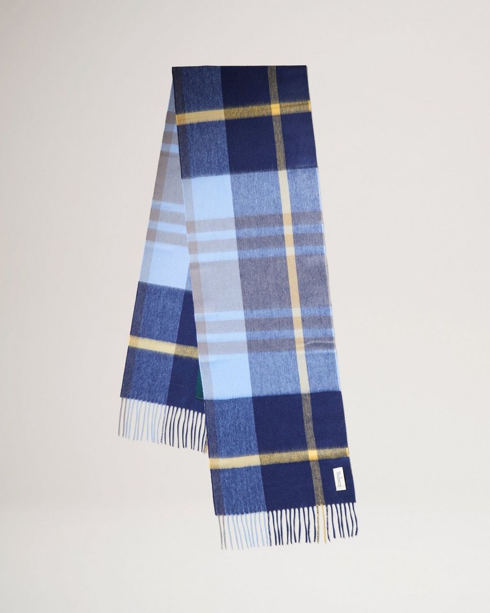 Small Check Merino Wool Scarf