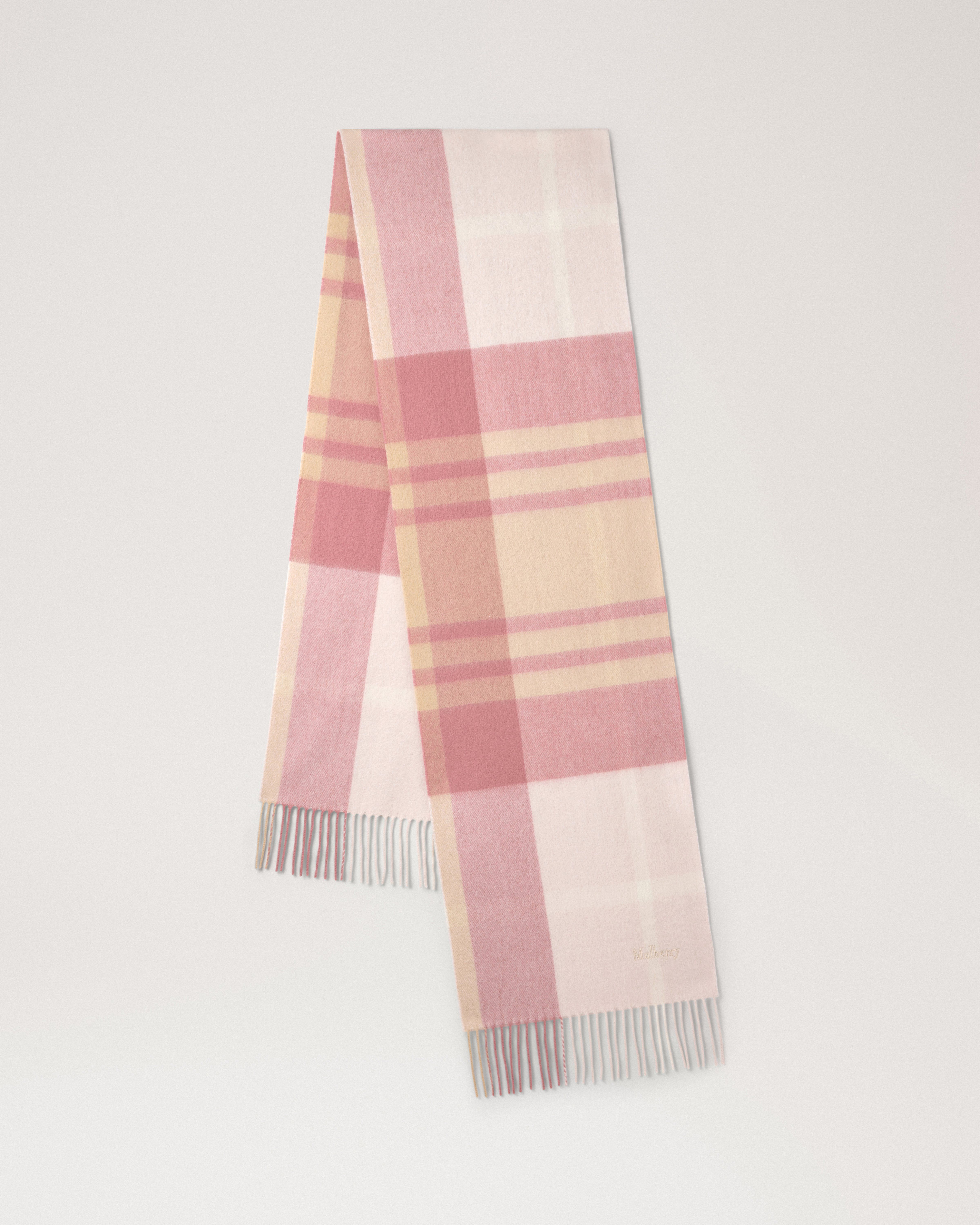 Small Check Merino Wool Scarf