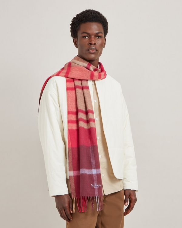 Burberry check merino wool shop scarf