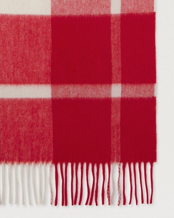 Red Floral Dreams Scarf - Merino Wool Red Floral Dreams Scarf - Merino Wool