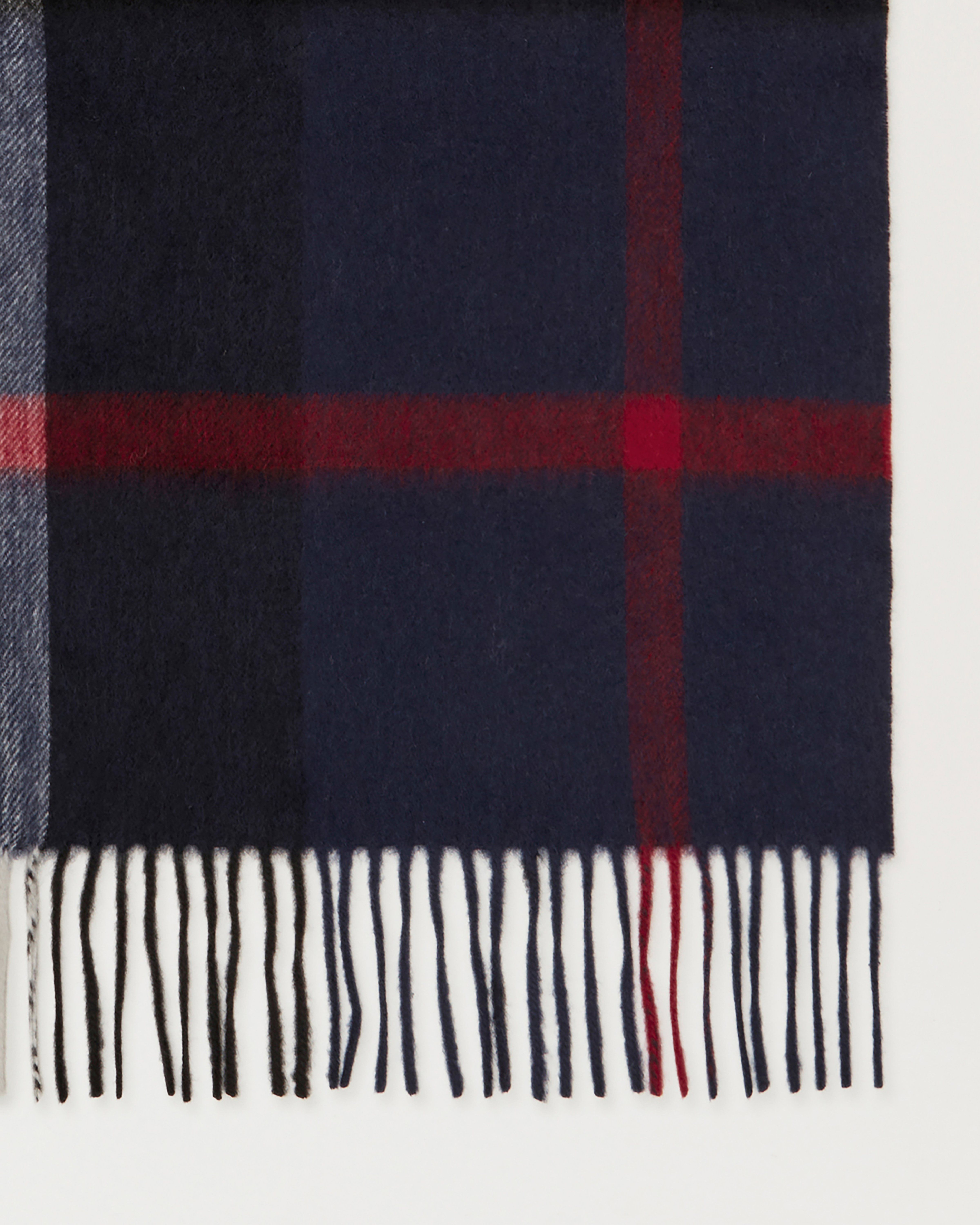 Small Check Merino Wool Scarf