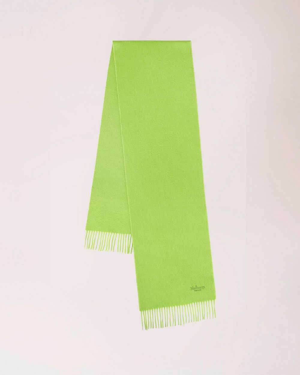 Cashmere Scarf | Acid Green Cashmere | Women | Mulberry