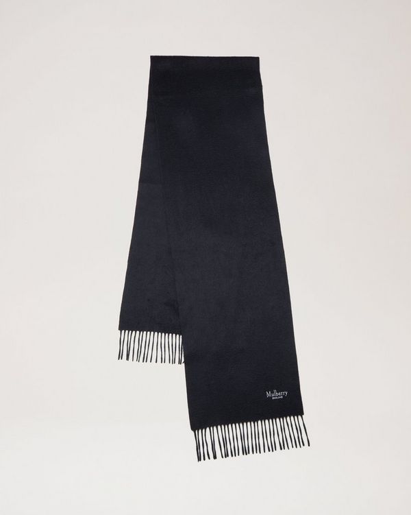 Cashmere Scarf Black Cashmere Women Mulberry