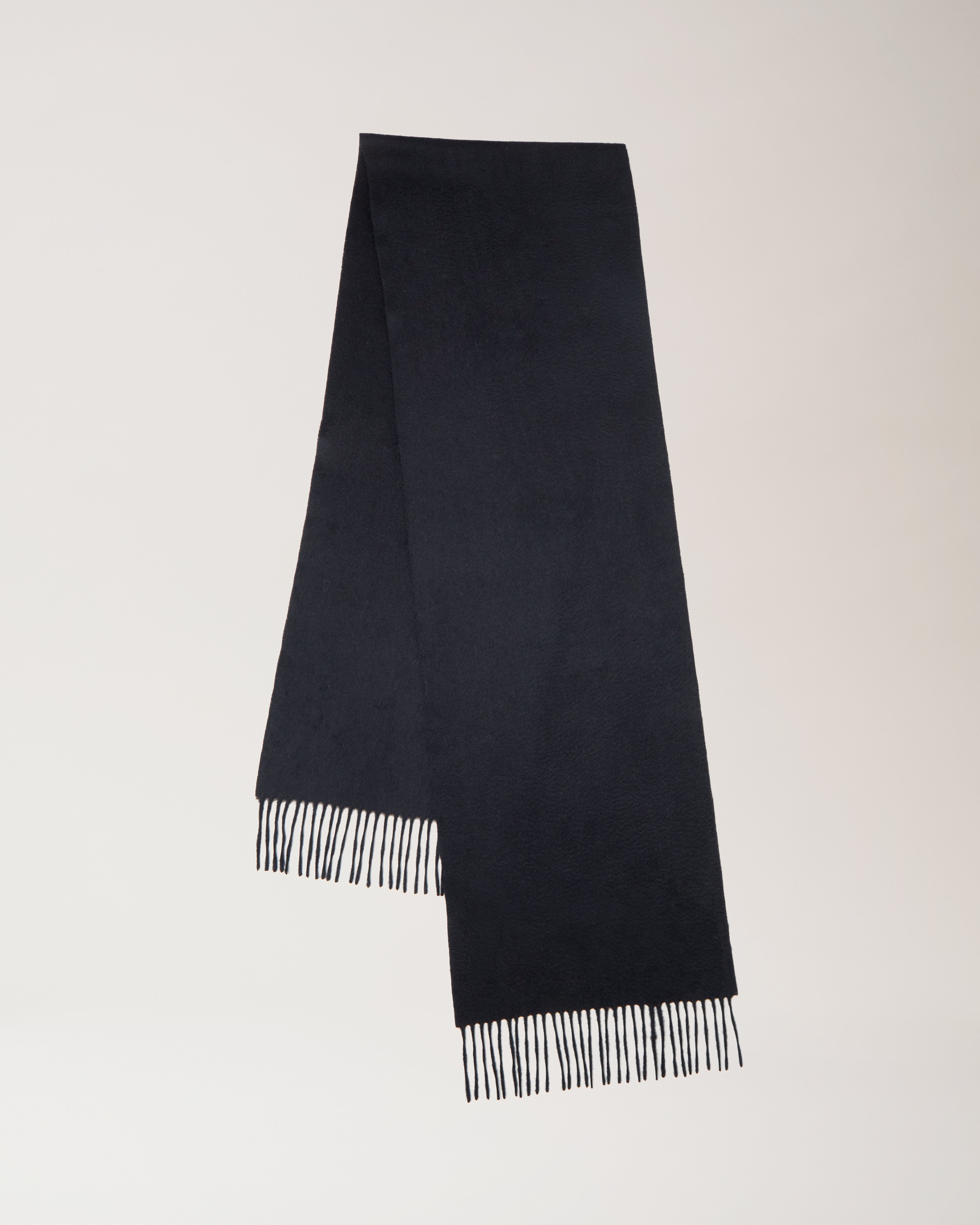 Thick Black Classic knit Cashmere Tube Scarf